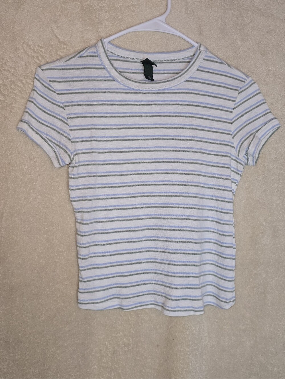 Women’s Striped Crewneck Short Sleeve T-Shirt Wild Fable Blue/White Size Medium